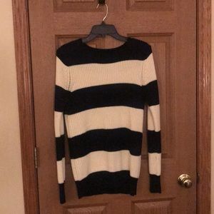 Black and White Striped Sweater